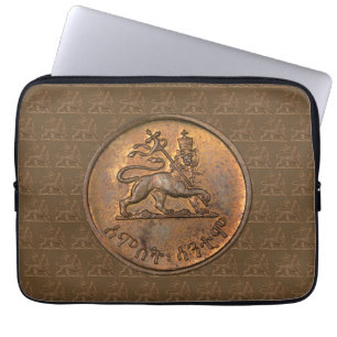 Lejonet av Juda Selassie Rasta Reggae Afrika Rötte Laptop Fodral