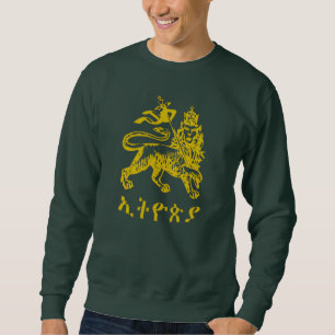 Lejonet Juda Haile Selassie I Jah Rastafari HAN  Lång Ärmad Tröja
