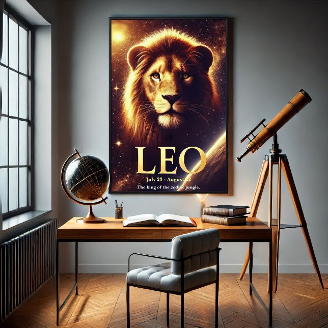 Lejonet Lejonet Zodiak Celestial Affisch (Skapare uppladdad)