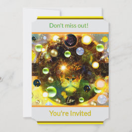 Lejonet Leo Zodiak-inbjudan Inbjudningar