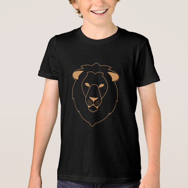Lejonets blick: Gyllene kontur T Shirt (Framsida)