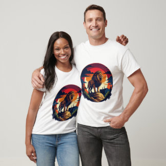 Lejonets Majestät Vid Solnedgång T Shirt