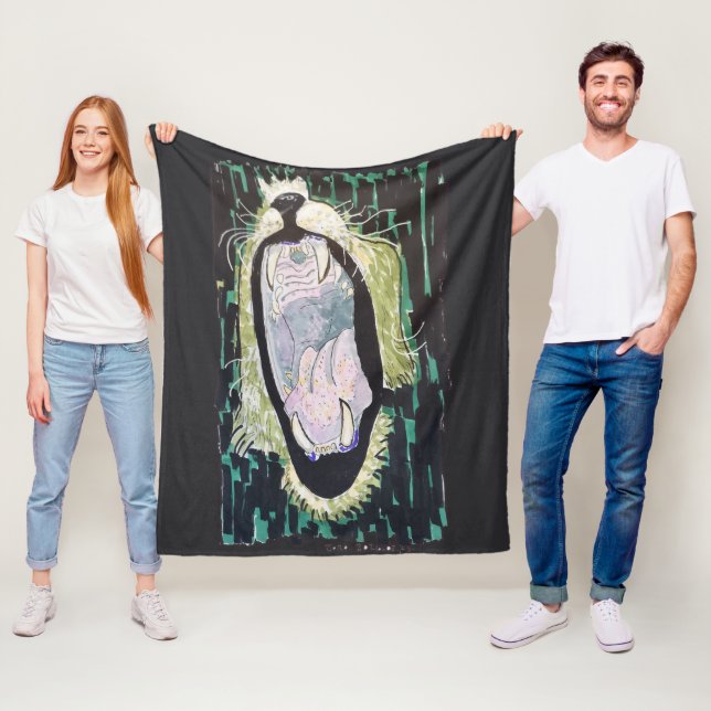 Lejonets rytande fleecefilt (På plats)