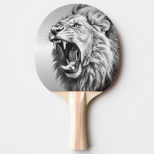 Lejonets rytande  pingisracket (Framsidan)