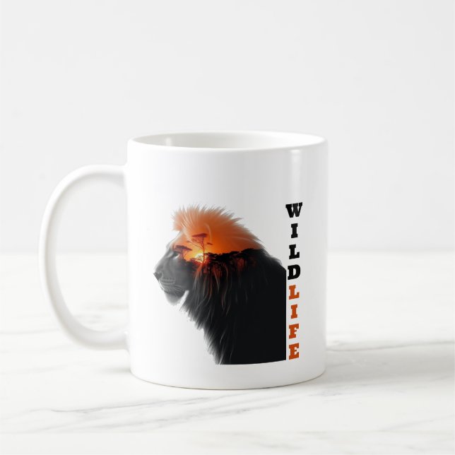Lejonets solnedgång: Vildlivets majestät Kaffemugg (Vänster)