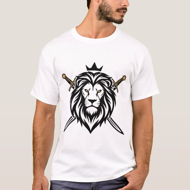 Lejonets vapen för stolthet och skicklighet t shirt (Framsida)
