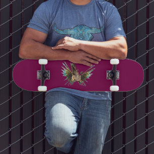 Lejonfisk - Abstrakt design - Utklippt från ett fo Mini Skateboard Bräda 18,5 Cm