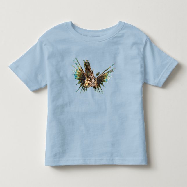 Lejonfisk - Abstrakt design - Utklippt från ett fo T Shirt (Framsida)