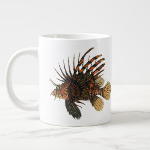 Lejonfisk Fisk, Vintage Marin Oceanliv Djur Jumbo Mugg