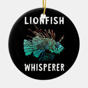 Lejonfisk Whisperer Funny Lejon Fish Dyka Julgransprydnad Keramik
