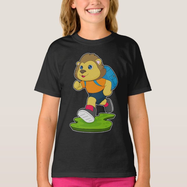 Lejonhikersäck T Shirt (Framsida)