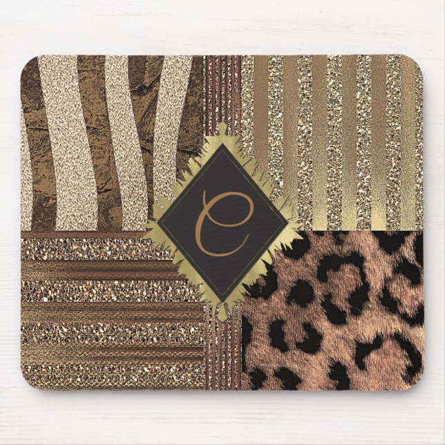 Lejonhona Safari Chic Djungel Guld Modern Glans Musmatta (Framsidan)
