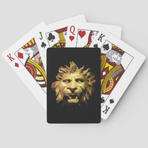 LEJONHUVUD I BRONS Figurhuvud Antik romersk skepp Casinokort