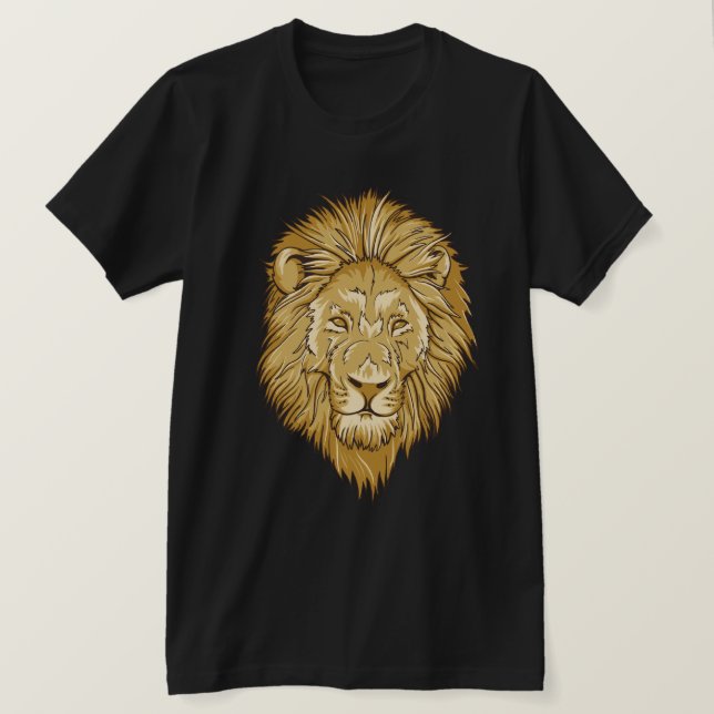 Lejonhuvud T-shirt Design (Design framsida)