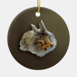 Lejonhuvudkanin Julgransprydnad Keramik