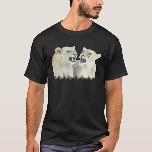 Lejoninna  Lejoninna  Rovdjur Katt  Katt  Afrika T Shirt (Framsida)