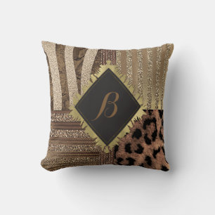 Lejoninna Safari Chic Djungel Glamour Modern Glitt Kudde