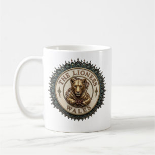 Lejoninnan. Wales Kaffemugg