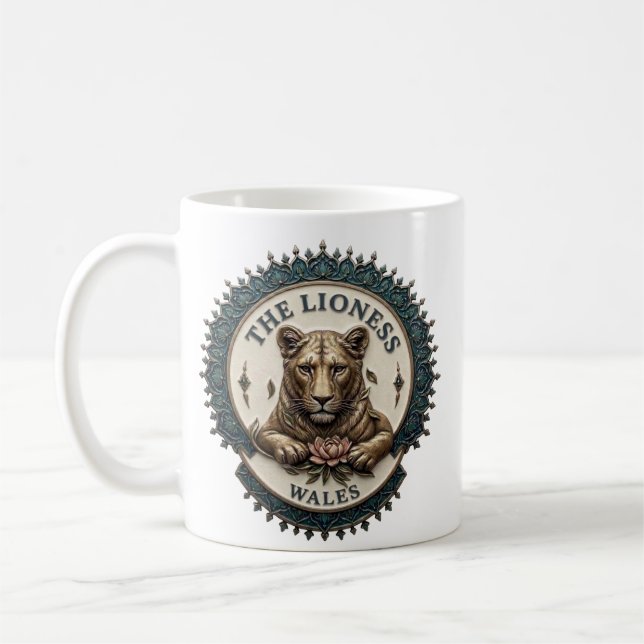 Lejoninnan. Wales Kaffemugg (Vänster)