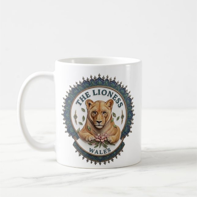 Lejoninnan. Wales Kaffemugg (Vänster)