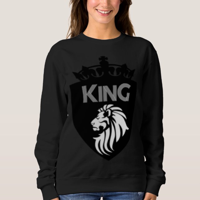 Lejonkung Djur Grundläggande T Shirt (Framsida)