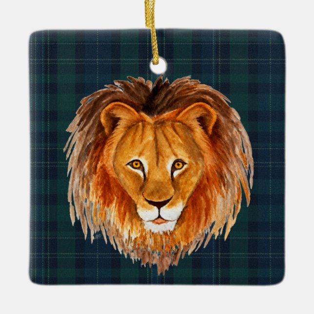 Lejonornament Julgransprydnad Keramik (Framsida)