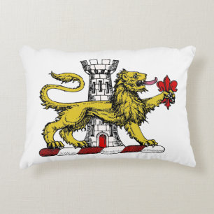 Lejonstorn Fleur de Lis-kam emblem C Prydnadskudde
