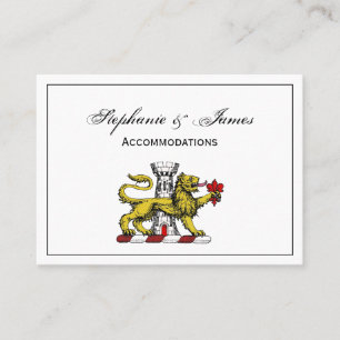 Lejonstorn Fleur de Lis-kam emblem C Visitkort