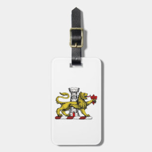 Lejonstorn Fleur de Lis Krönande Emblem C Bagagebricka