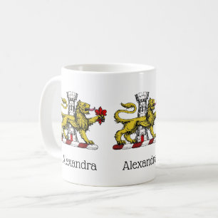 Lejonstorn Fleur de Lis Krönande Emblem C Kaffemugg