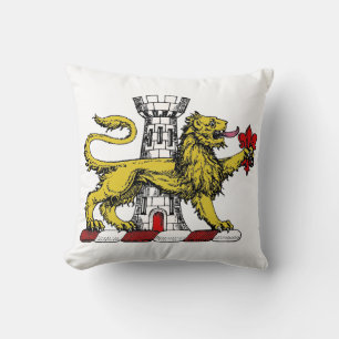 Lejonstorn Fleur de Lis Krönande Emblem C Kudde