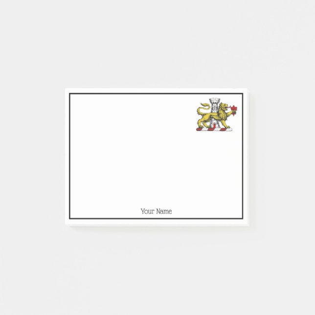 Lejonstorn Fleur de Lis Krönande Emblem C Post-it Block (Framsida)