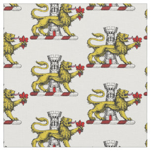 Lejonstorn Fleur de Lis Krönande Emblem C Tyg