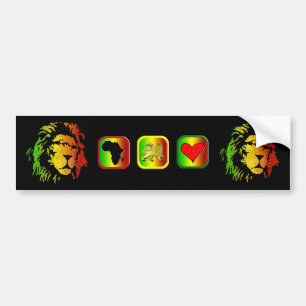 Lejont av den lejona Zion Judah reggaen Bildekal