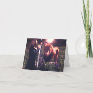 Lejont av Judah stativ med mig notera kortet Kort