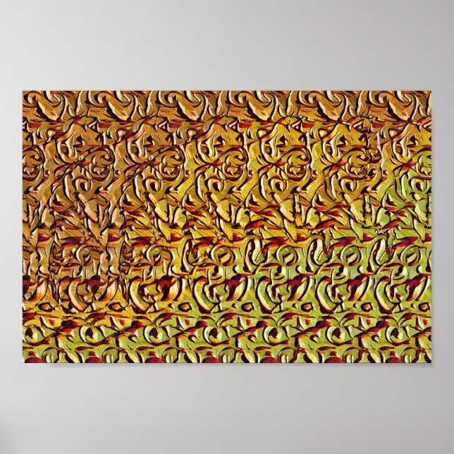 Lejont berg - Gömt 3D-utskrift Poster (Framsidan)