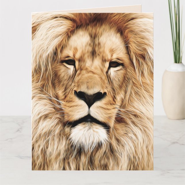 LEJONT BIG CAT BIRTHDAY CARD TACK KORT (Framsida)