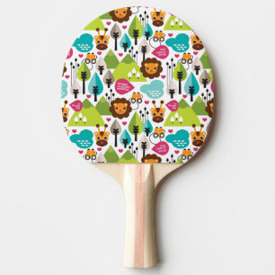 lejont djurliv för retro ungesafari pingisracket