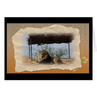 Lejont fånig hälsningskort