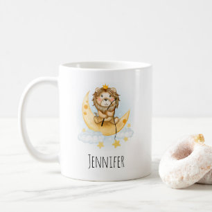 Lejont fiske efter sötvatten i Måne Kaffemugg