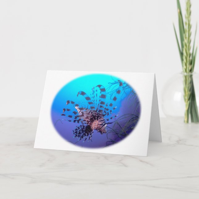 Lejont fiskhälsningkort kort (Framsida)