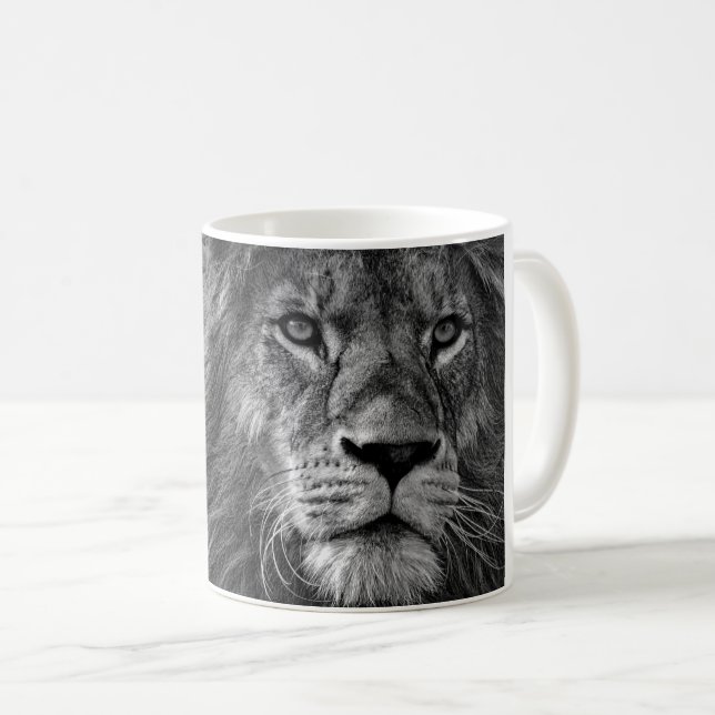 Lejont foto med svartvitt kaffemugg (Framsida höger)