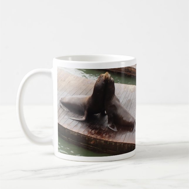 Lejont fotografi av Cute Sea Kaffemugg (Vänster)