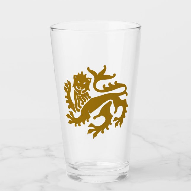 Lejont glas av guld gotiic Revival (Framsida)