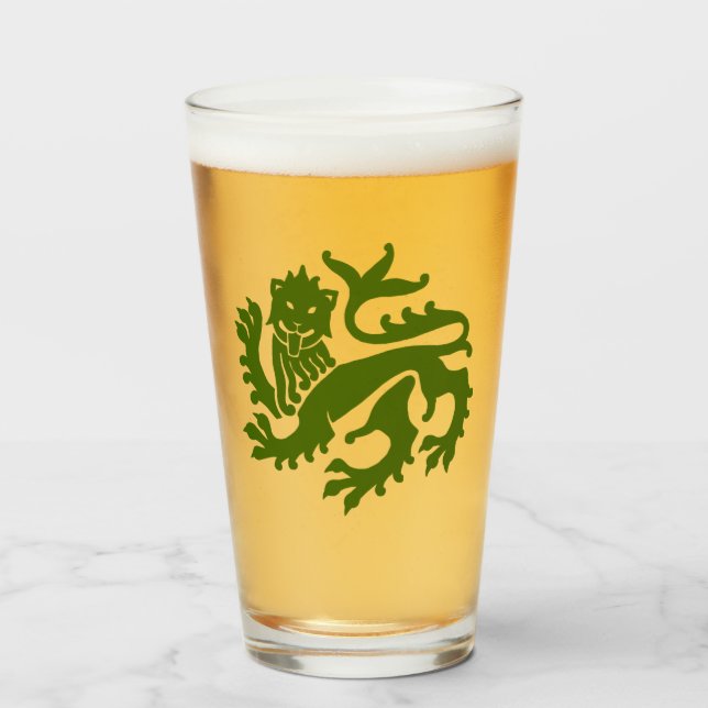 Lejont glas för grönt gotiic Revival (Framsida fylld)