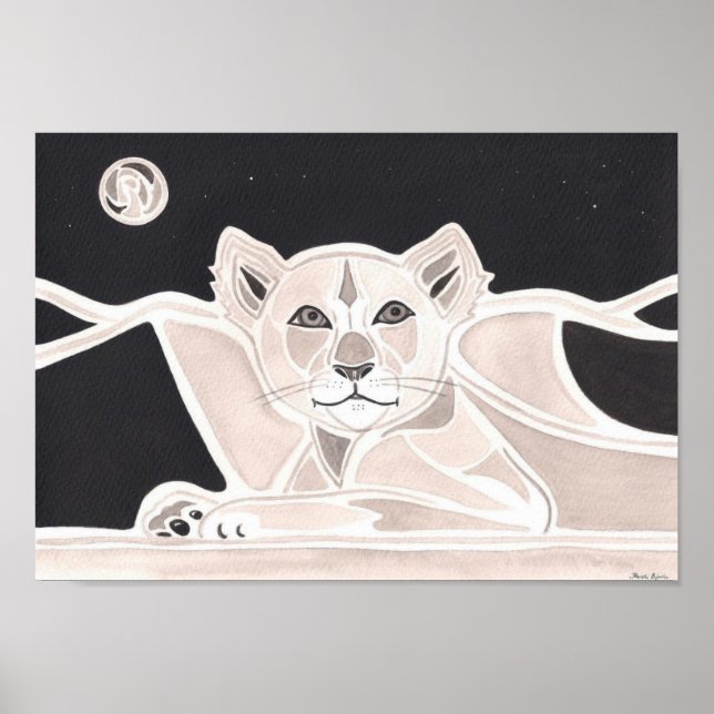 Lejont hjärta poster (Framsidan)