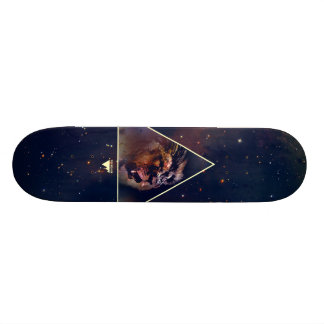 Lejont huvud för galaxtriangel - autentiska skateboard bräda 20 cm