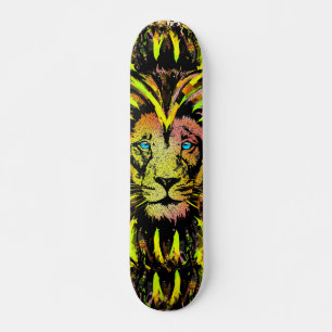 Lejont huvud för gult - Skateboard för Lejona An