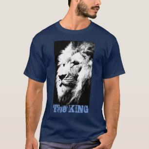 Lejont huvud för marint blått Trendig Elegant Mode T Shirt