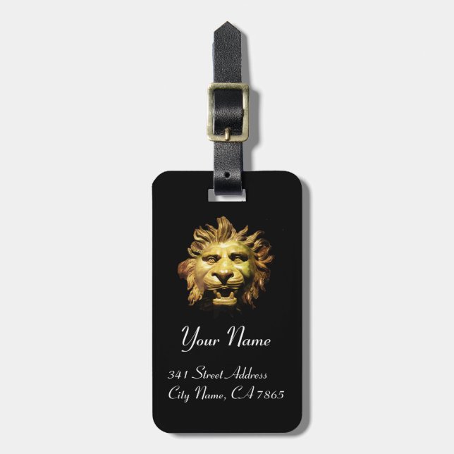 LEJONT HUVUD I BRONZE Figurehead Antique Roman Fra Bagagebricka (Vertikal Framsida)